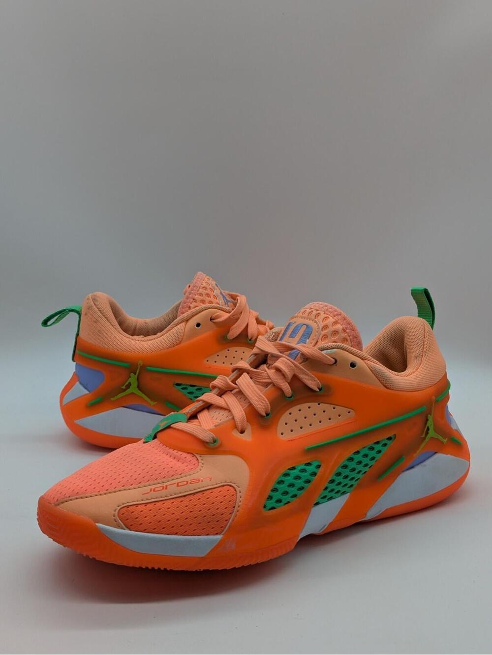 Jordan Heir Peach Jam FQ3858-800 Orange Green Sneaker Mens Size 7 / Women's 8.5